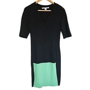 DVF Takara CB knit colourblock sheath dress‎